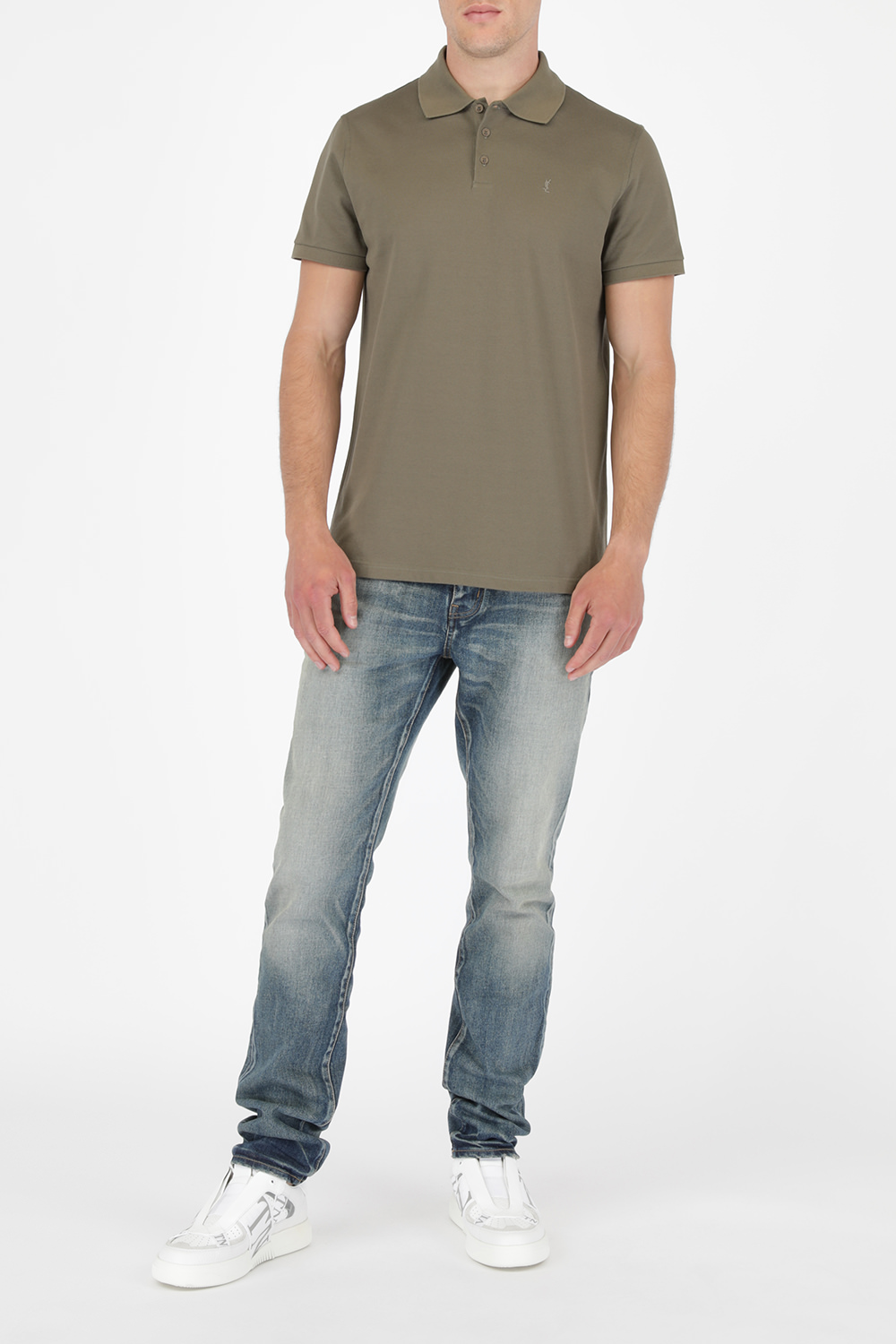 Skinny Medium Waist Jeans In Light Blue